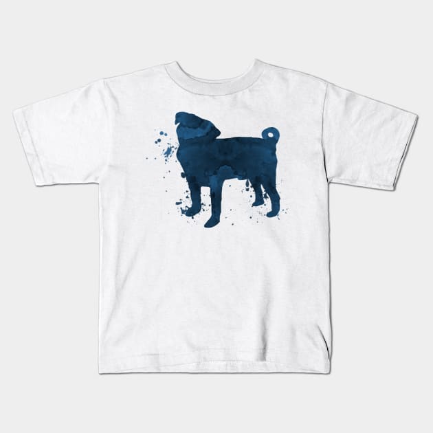 Pug Kids T-Shirt by TheJollyMarten